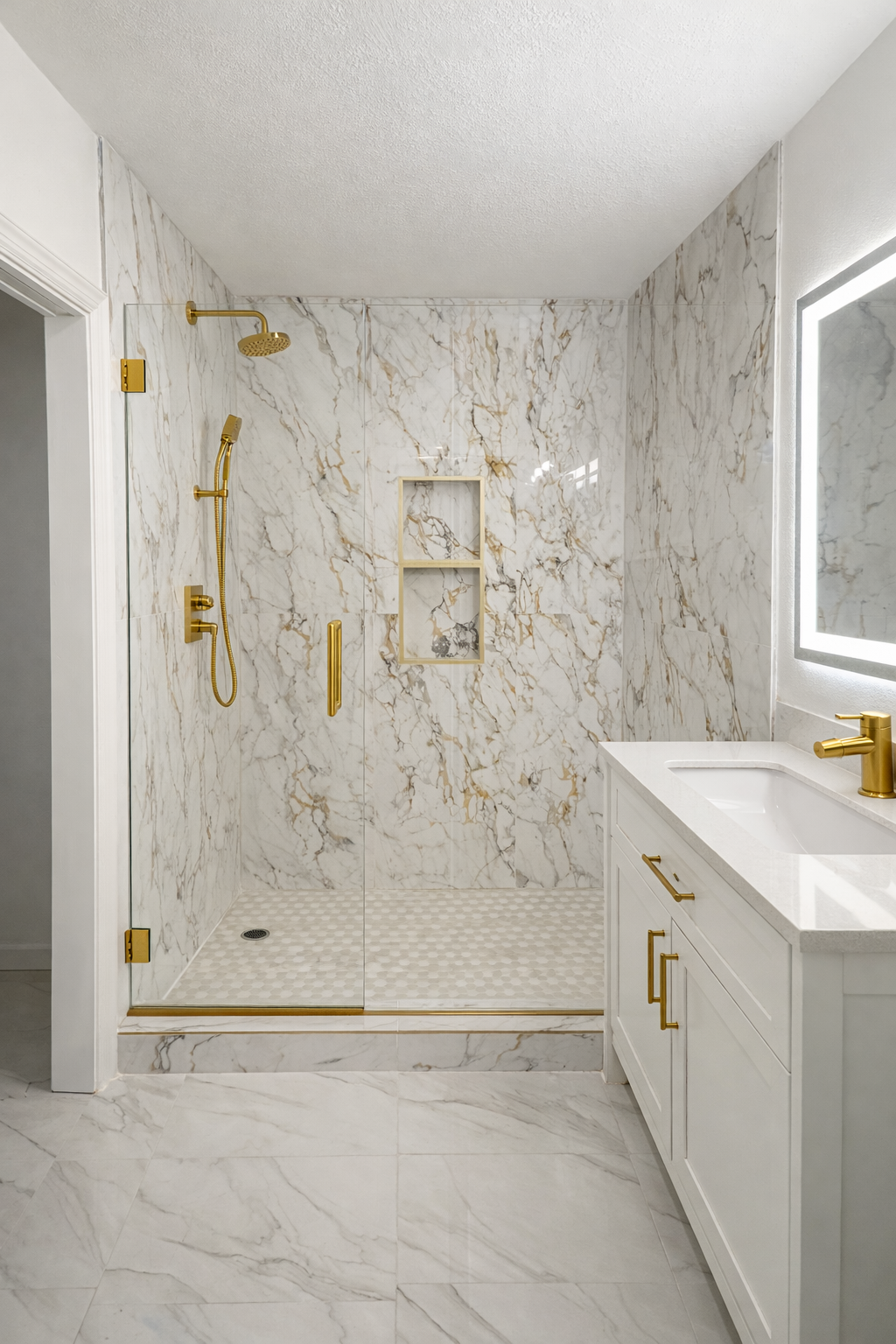 Calacatta Marble Shower