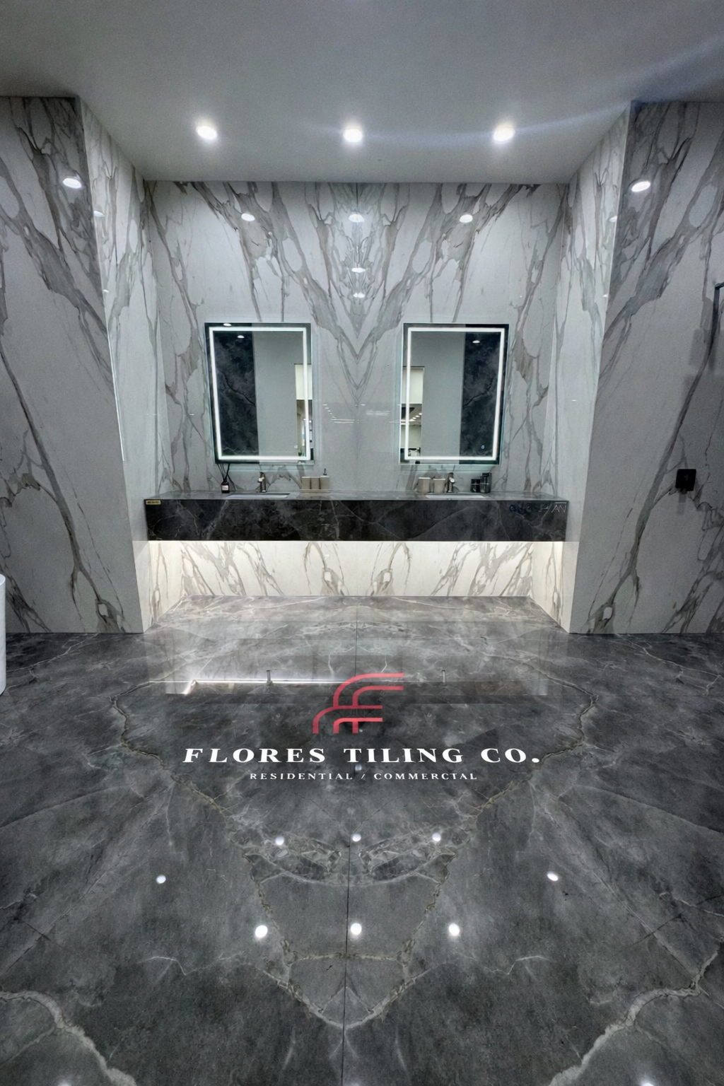 Bookmatched Marble Bath